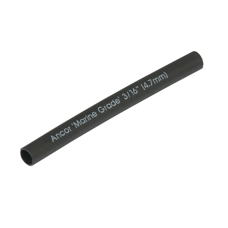 Grab Now Black Heat Shrink Tubing, 3/16 x 3 inch