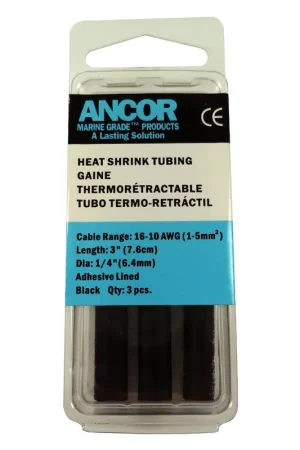 Top Rated Black Heat Shrink Tubing, 1/4 x 3 inch