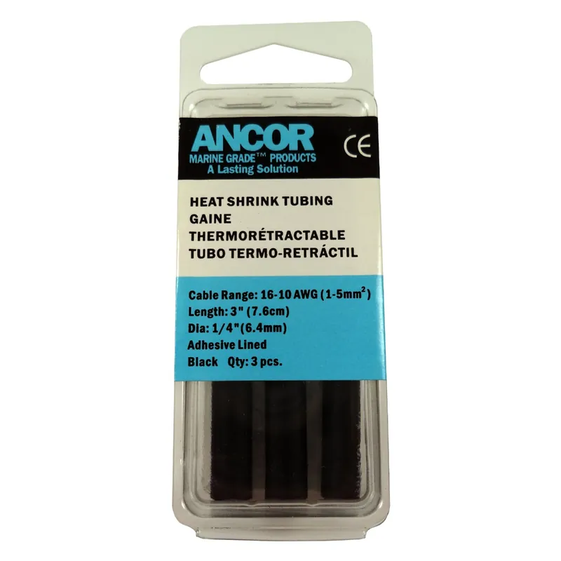 Top Rated Black Heat Shrink Tubing, 1/4 x 3 inch