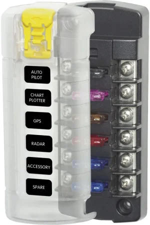 Buy Today ST Blade Fuse Block, 6 Independent Circuits with Cover