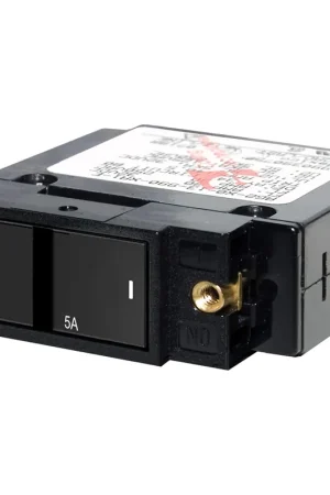 A Series Flat Rocker Circuit Breaker, Single Pole, 5 amp Crafted