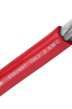 2 AWG Red Marine Battery Cable, 250 Feet Professional Grade