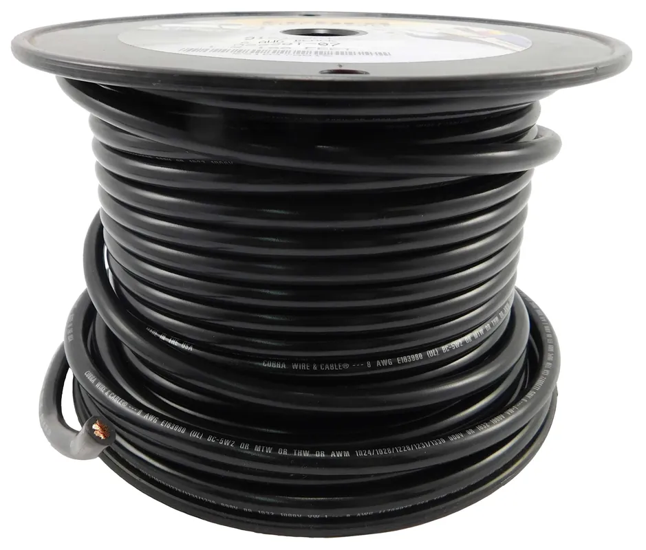 8 AWG Black, sold per foot Big Sale