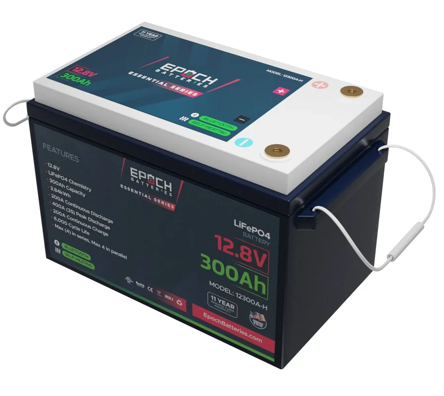 Buy Direct 12 Volt 300 Ah Heated LiFePO4 Battery with Bluetooth