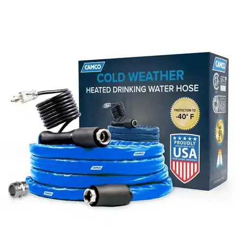 12 foot Blue Heated Drinking Water Hose, 5/8 inch While Supplies Last
