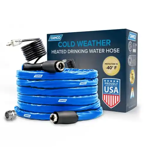 One Day Deal 50 foot Blue Heated Drinking Water Hose, 5/8 inch