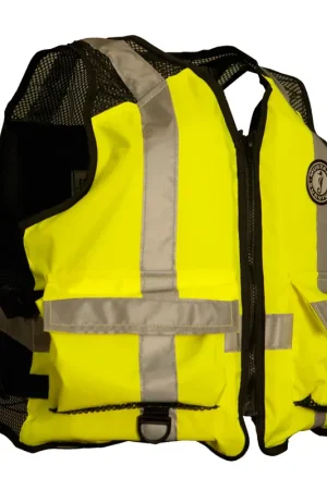 High Quality Mustang High Visibility Industrial Mesh Vest - Fluorescent Yellow/Green/Black - XXL/3XL [MV1254T3-239-XXL/XXXL-216]