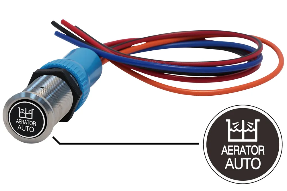 Bluewater 22mm Switch and 12 Inch Harness with Aerator Auto Laser Logo, On / Off Function Direct From Factory