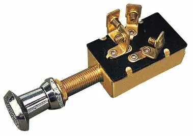 While Supplies Last Push / Pull Switch - 2 Circuit, 3 Position - Off / On / On