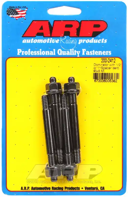 ARP Dominator With 1/2" Or 1" Spacer Carb Stud Kit Order Now