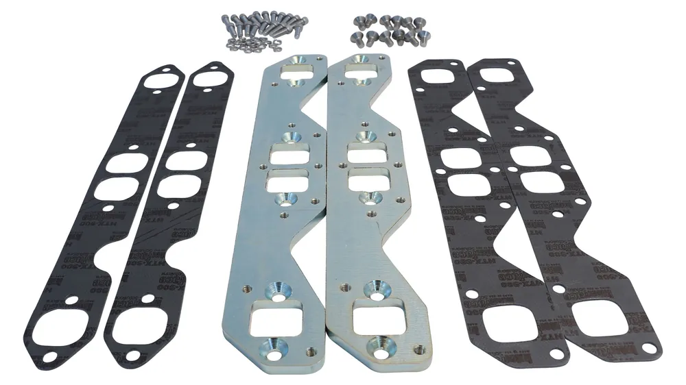 Small Block Chevy Adapter Plate Kit with Gaskets fits Lightning, and Most Over Transom Headers Fresh Stock