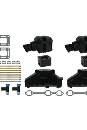 Mercruiser V6 Exhaust Manifold and 4" Riser Kit with 3" Spacer Authentic