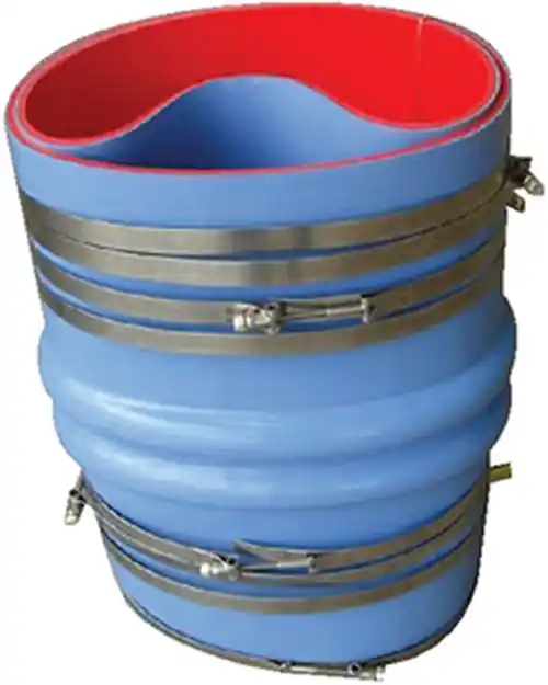 Blue Silicone VHT" Double Hump Hose w/T-Bolt Clamps, 8" Today Only
