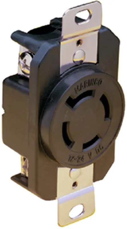 Marinco 4-Wire 12/24V Locking Charging/Trolling System Receptacle Professional Grade