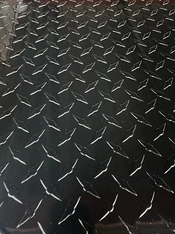 Buy Direct .025" Gloss Black Diamond Plate 49"x96"