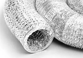 4" Flexible Aluminum Foil Ducting Non Insulated Popular