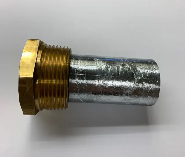 Same Day Shipping E8 Pencil Zinc With Brass Cap 1 1/4 Inch NPT Cap For 6L-2285 Caterpillar Engine