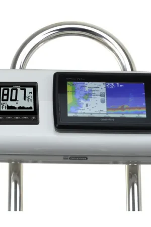 NavPod SystemPod Pre-Cut for Garmin GPSMAP 7407/7407xsv/7607/7607xsv/720/721/740/740s/741/721xs/ echoMAP 70s/70dv on the right *AND* 1 additional instrument (3.6" hole) on the left for 9.5" wide guard High Quality