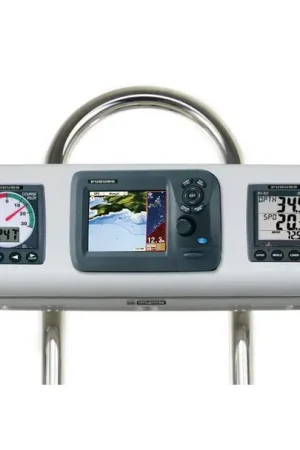 Same Day Shipping NavPod SystemPod Pre-Cut for Furuno GP-1670/GP-1670F 5.7" in the center *AND* 2 additional instruments (3.6" holes; one on each side) for 9.5" wide guard