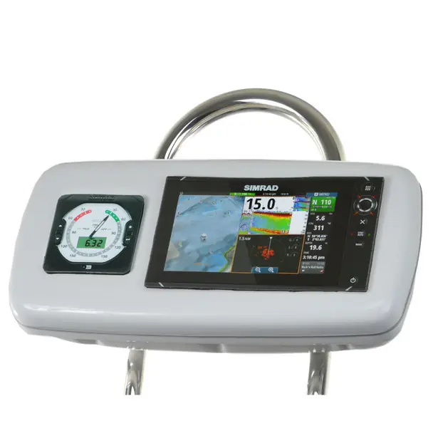 Authentic NavPod SystemPod Pre-Cut for Simrad NSS9 evo?/B&G Zeus? 9 on the right *AND* 1 additional instrument (3.6" hole) on the left for 9.5" wide guard