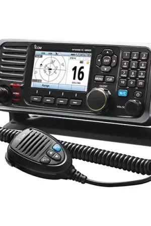 Icom M605 41 USA VHF fixed mount with AIS, color display, and rear mic connector Flash Sale