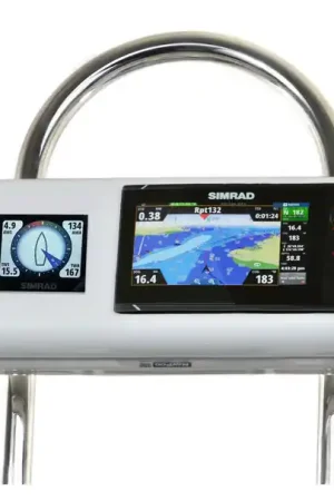 Discount NavPod SystemPod Pre-Cut for Simrad NSS7 evo?/B&G Zeus? 7 on the right *AND* 1 additional instrument (3.6" hole) on the left for 12" wide guard