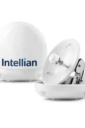 Intellian B4-319Q i3 Linear System with 37cm (14.6 inch) Reflector & Universal Quad LNB Clearance