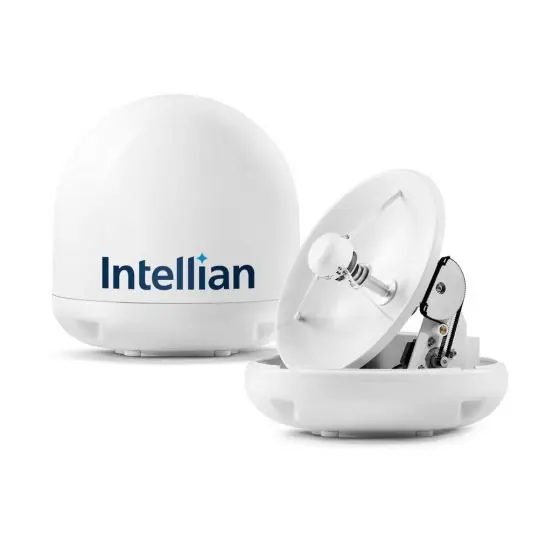 Intellian B4-319Q i3 Linear System with 37cm (14.6 inch) Reflector & Universal Quad LNB Clearance