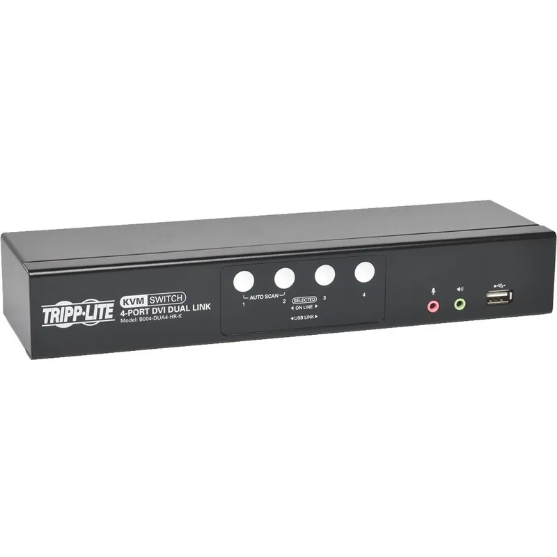 Fresh Stock Eaton B004-DUA4-HR-K - 4PT DVI DLLNK+AUD KVM