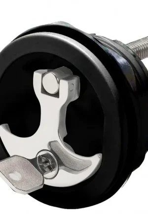 Professional Grade Whitecap Compression Handle CP Zamac/Black Nylon Locking Fresh Water Use Only