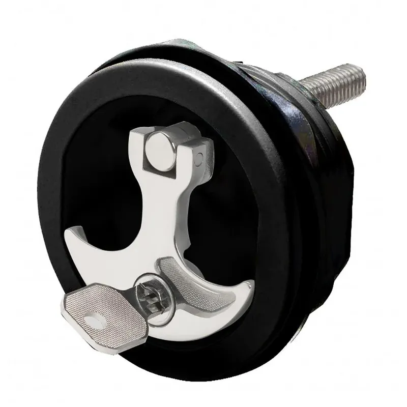 Professional Grade Whitecap Compression Handle CP Zamac/Black Nylon Locking Fresh Water Use Only