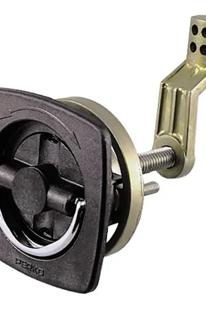Authentic Perko Flush Latch - Non-Locking - 2.5" x 2.5" w/Offset Cam Bar & Flexible Polymer Strike