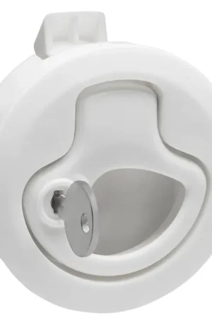Whitecap Compression Handle Stainless Steel/White Nylon Locking - 1/4 Turn Must Have