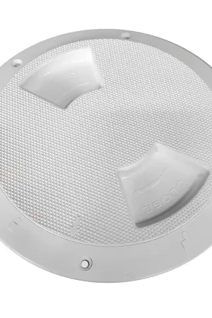 Bargain Sea-Dog Textured Quarter Turn Deck Plate - White - 6"