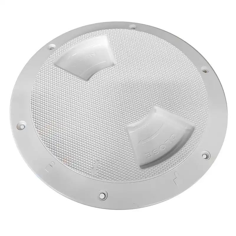 Bargain Sea-Dog Textured Quarter Turn Deck Plate - White - 6"