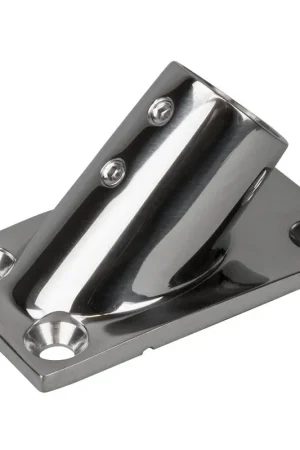 Best Seller Sea-Dog Rail Base Fitting Rectangular Base 45° 316 Stainless Steel - 3-1/4" x 1-7/8" - 1" OD