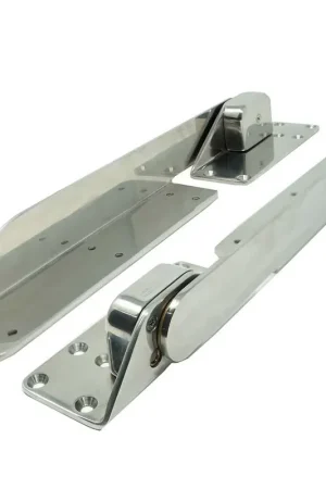 TACO Command Ratchet Hinges 18-1/2" Polished 316 Stainless Steel - Pair Secure Checkout