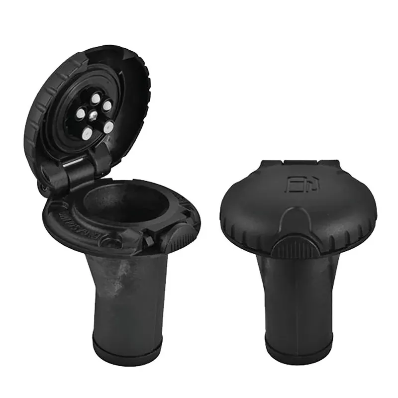 Attwood Deck Fill f/Carbon Canister System - Straight Body & Scalloped Black Plastic Cap Deal