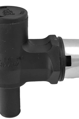 Attwood 90° P-Trap Fuel Tank Vent - Black w/Stainless Steel Trim Cover Limited Offer