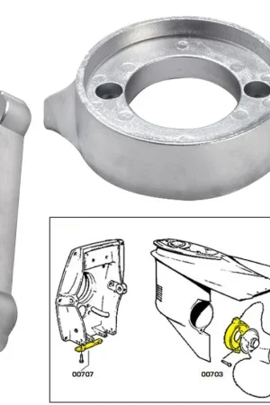 Budget Tecnoseal Anode Kit w/Hardware - Volvo 280 - Zinc