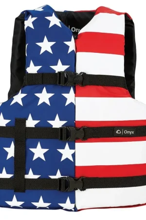 Cheap Onyx Nylon General Purpose Life Jacket - Adult Universal - Stars & Stripes