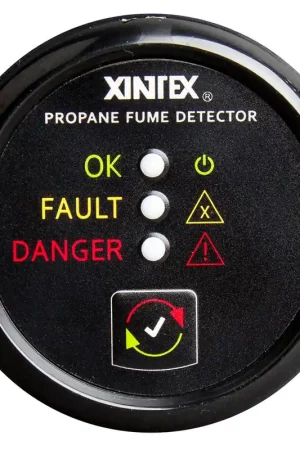 Fireboy-Xintex Propane Fume Detector w/Plastic Sensor - No Solenoid Valve - Black Bezel Display Best Seller