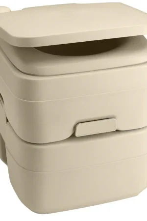 Best Seller Dometic 965 Portable Toilet w/Mounting Brackets- 5 Gallon - Parchment