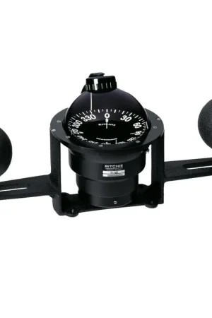 Express Delivery Ritchie YB-500 Globemaster Compass - Yoke Mounted - Black - 5 Degree card - 12V
