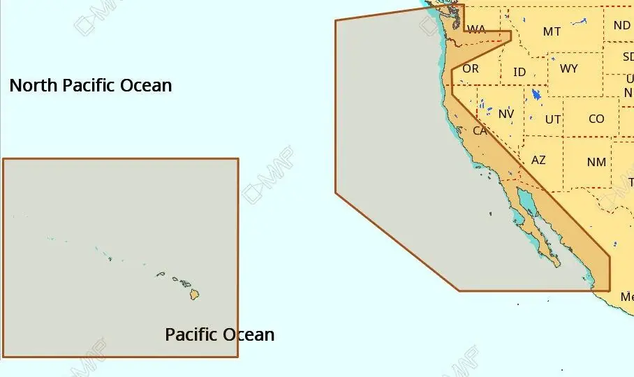 Fan Favorite C-map Na-m024 Max Wide C Card West Coast And Hawaii