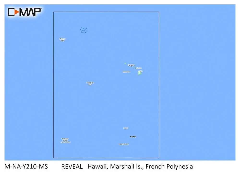 C-map Reveal Coastal Hawaii, Marshall Islands And French Polynesia Instant Buy