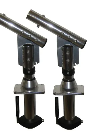 Lee's Sidewinder Bolt-In Outrigger Mounts, Lay-Down Version - Silver(Pair) Crafted