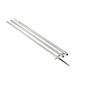 Genuine Lee's 16' Center Rigging Pole - Bright Silver/Black Spike (MKII)