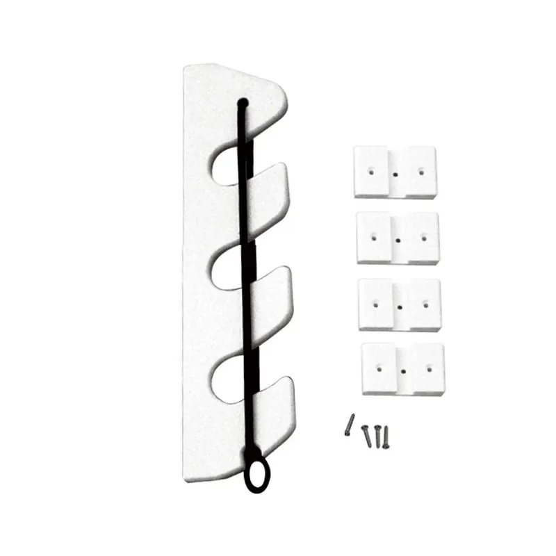 One Day Deal TACO 3-Rod Poly Bungee Rod Holder Rack - White
