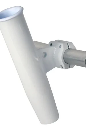C.E. Smith Aluminum Horizontal Clamp-On Rod Holder 1.66" OD - White Powder Coated w/Sleeve Hassle-Free Returns